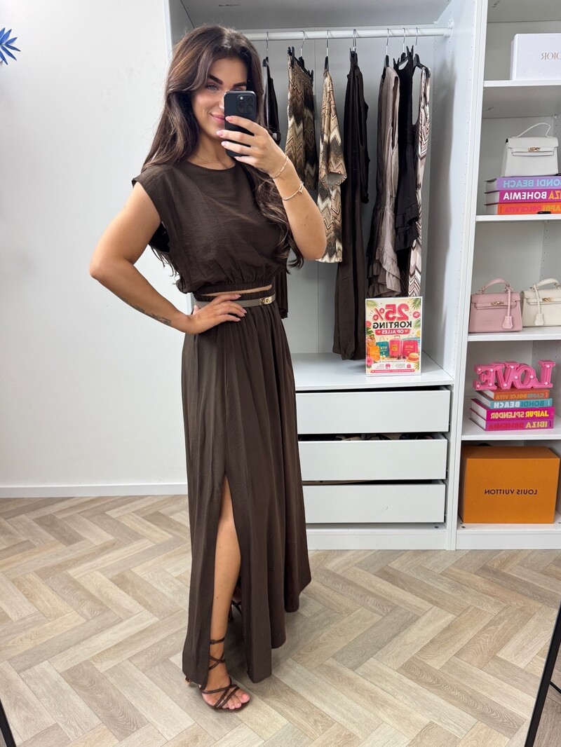 Set Long Skirt Choco PRE ORDER