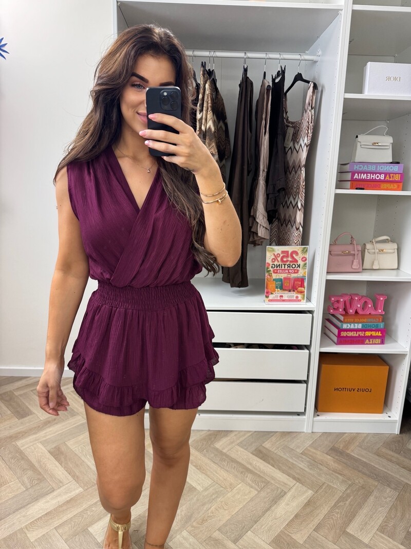 Jumpsuit Bella Ruffle Bordeaux