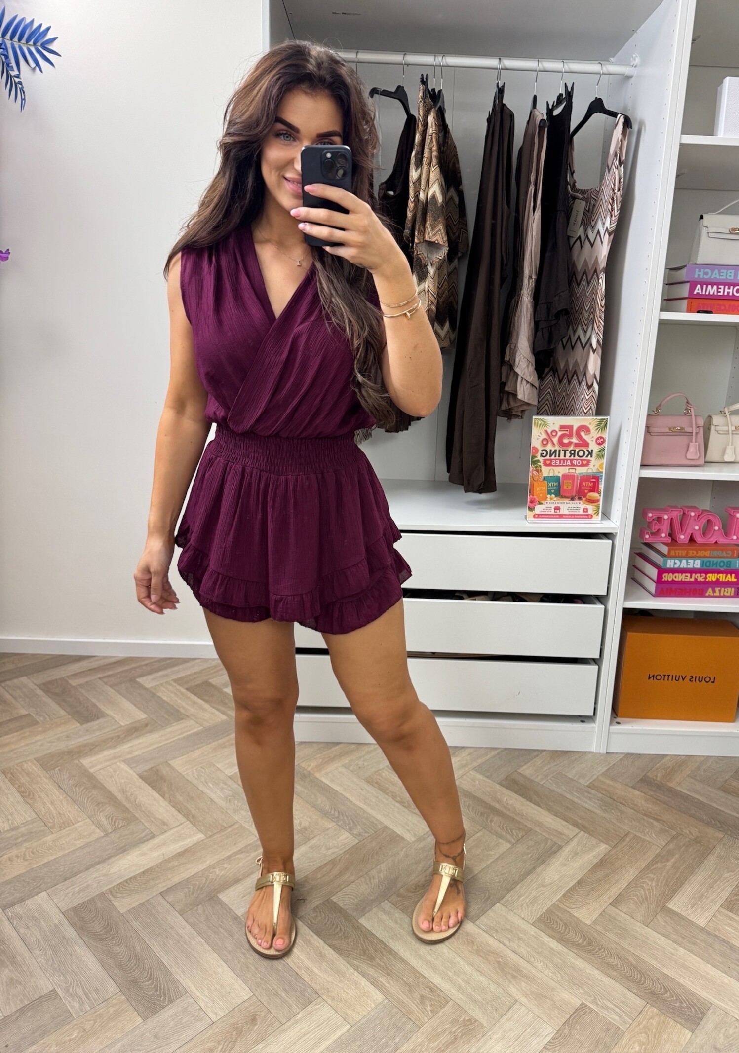 Jumpsuit Bella Ruffle Bordeaux