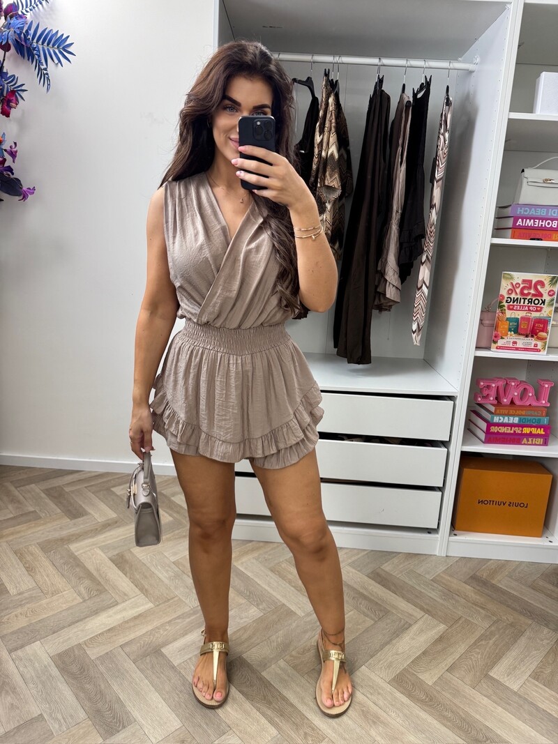 Jumpsuit Bella Ruffle Taupe