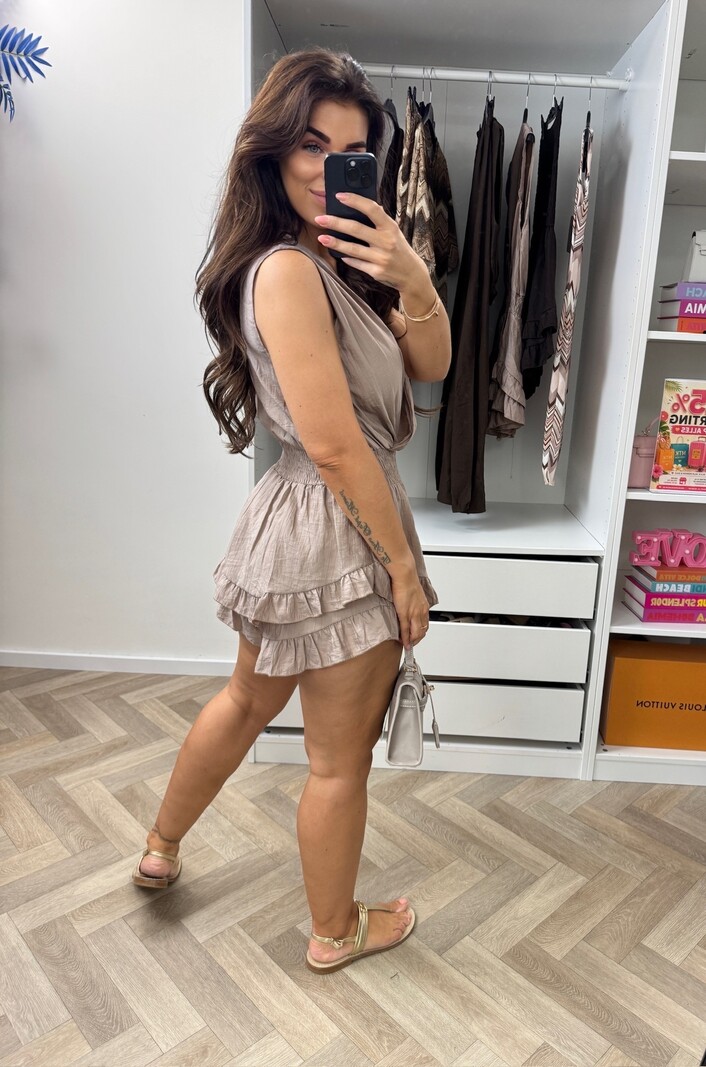 Jumpsuit Bella Ruffle Taupe