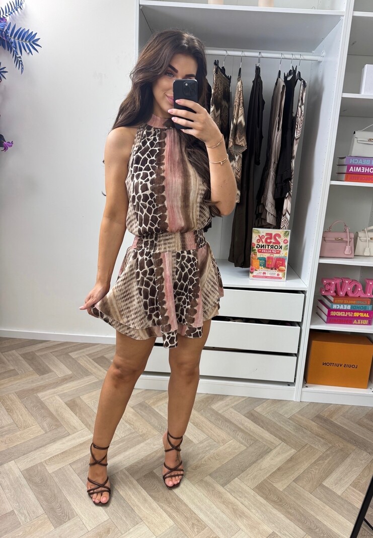Dress  Animal Print Pink