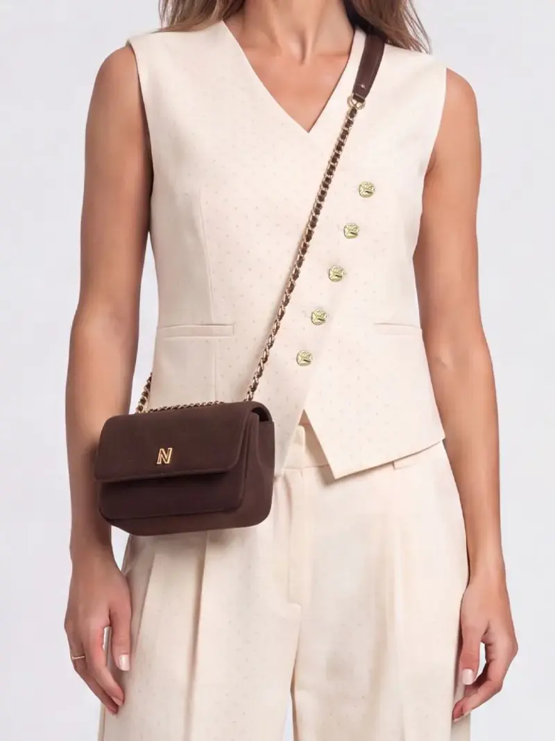 Shoulderbag Ann Glitter Chocolate Chip Nikkie
