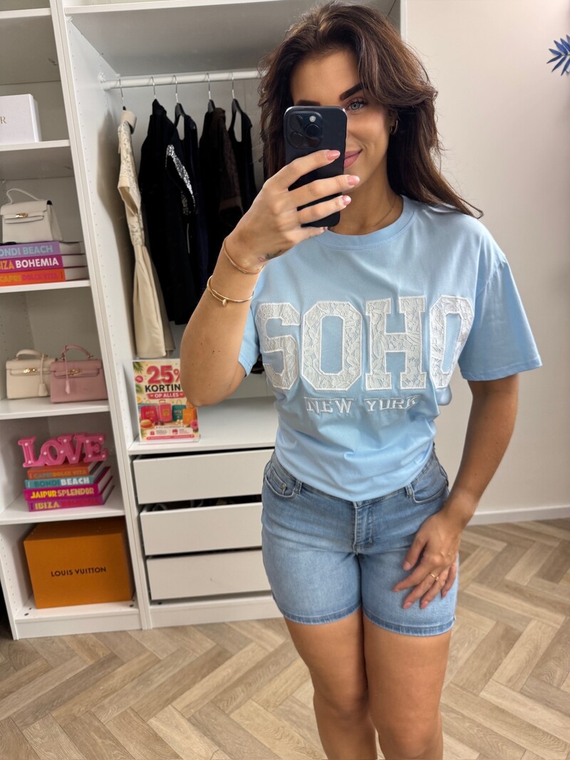 T-shirt Soho Lace Blue White CY5481E