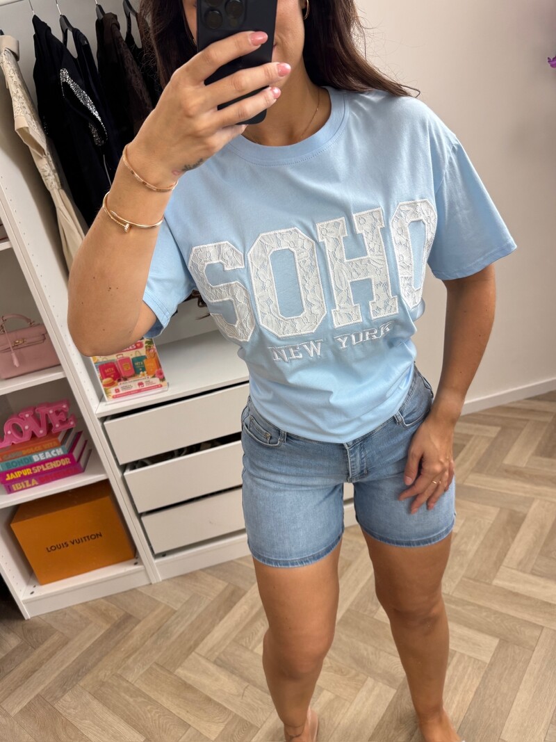 T-shirt Soho Lace Blue White CY5481E