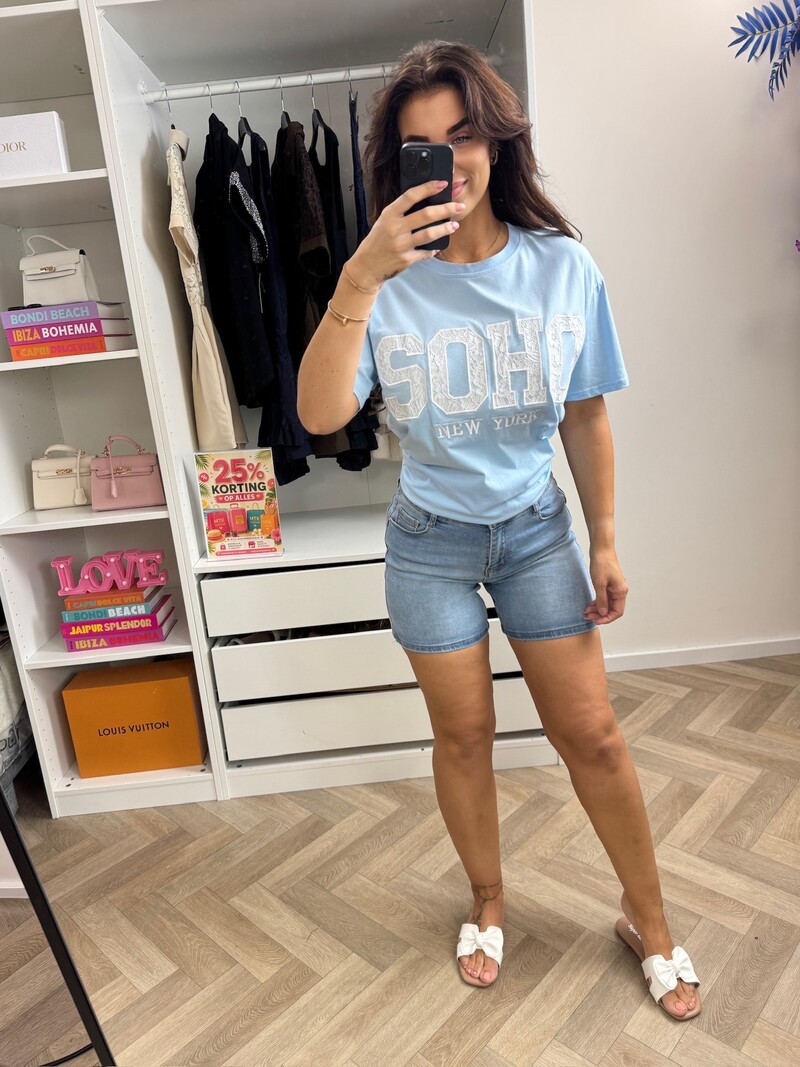 T-shirt Soho Lace Blue White CY5481E