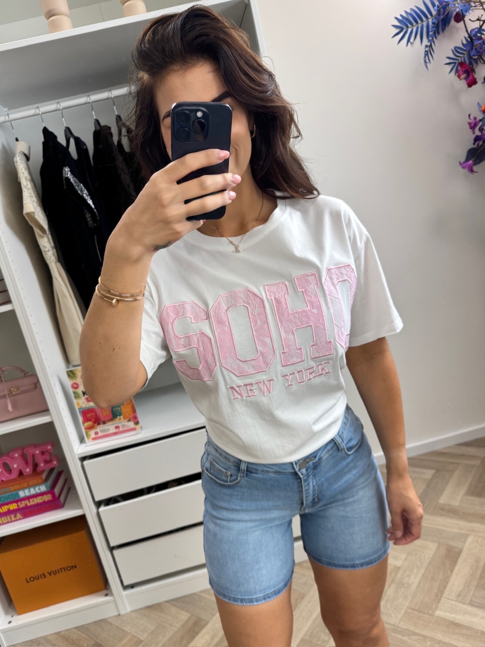 T-shirt Soho Lace White Pink CY5481E