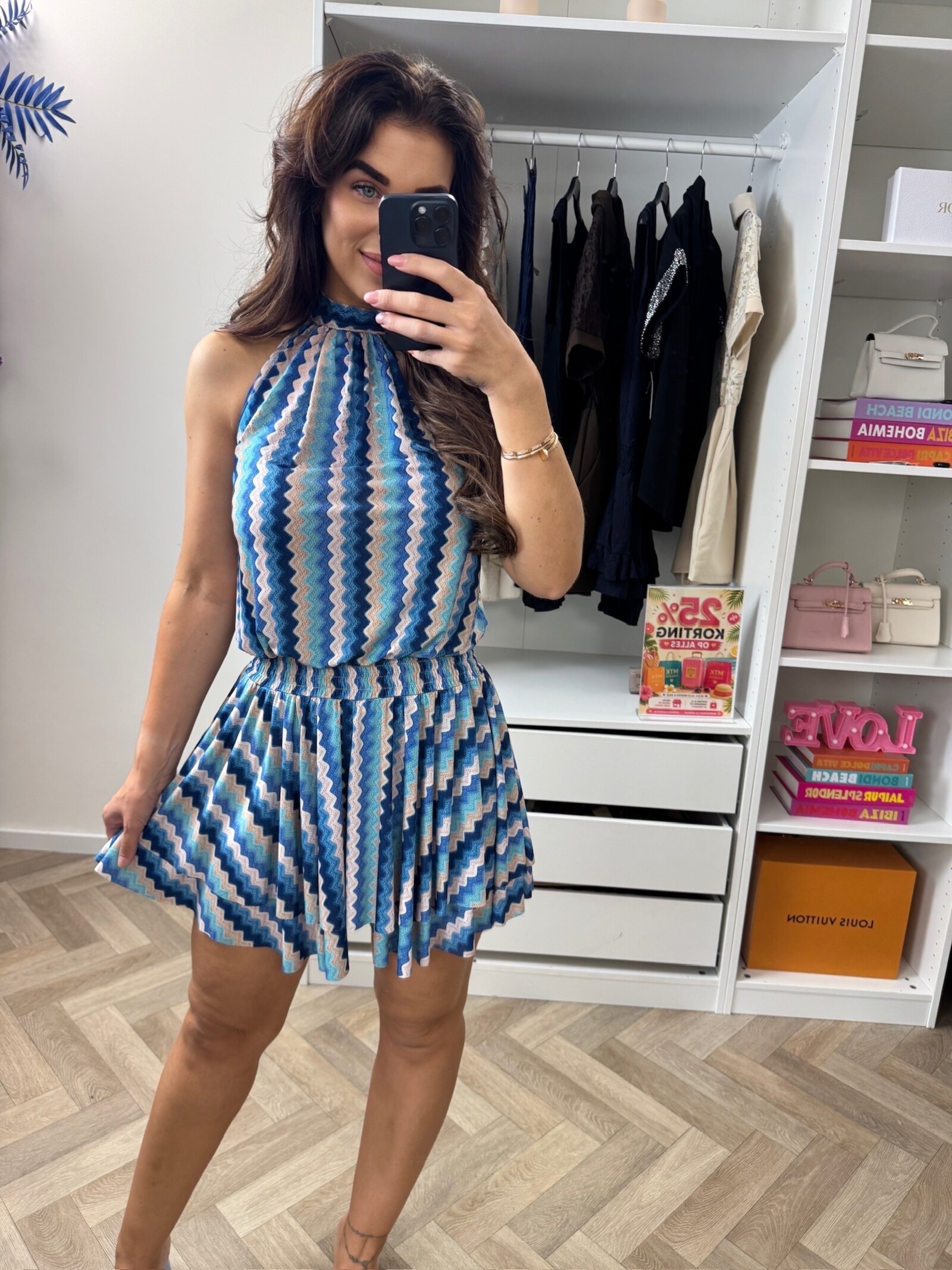 Jumpsuit May Zigzag Blue