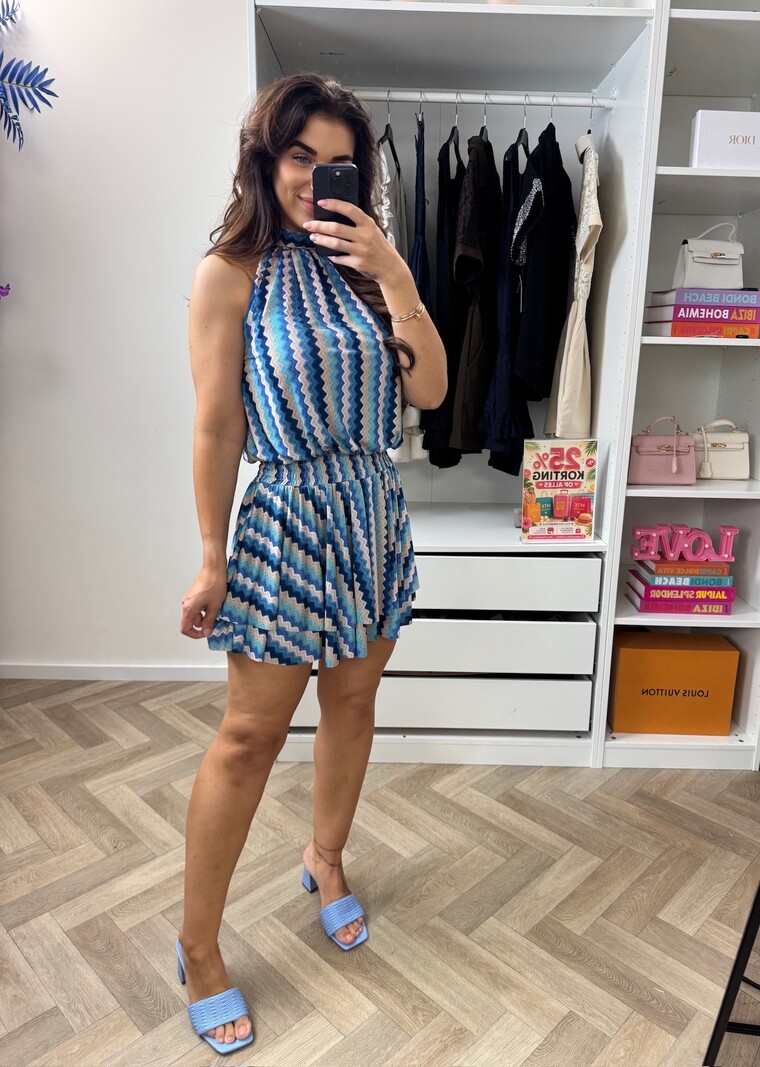 Jumpsuit May Zigzag Blue