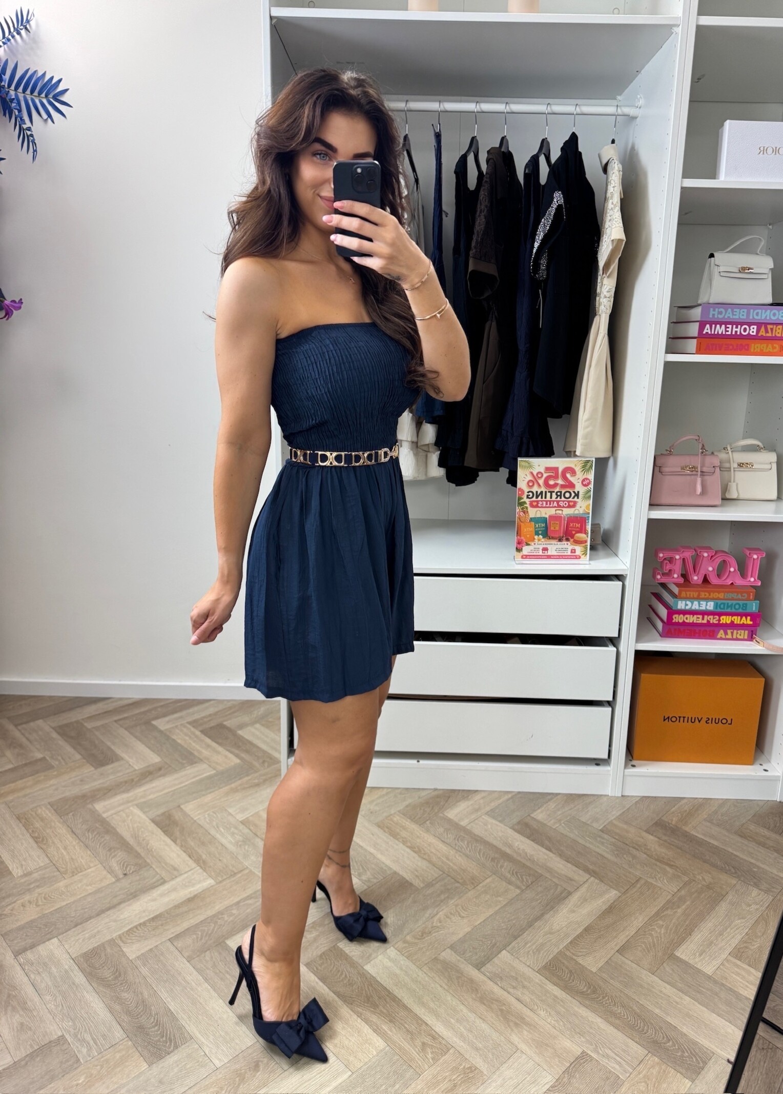 Strapless Jumpsuit Basic Navy