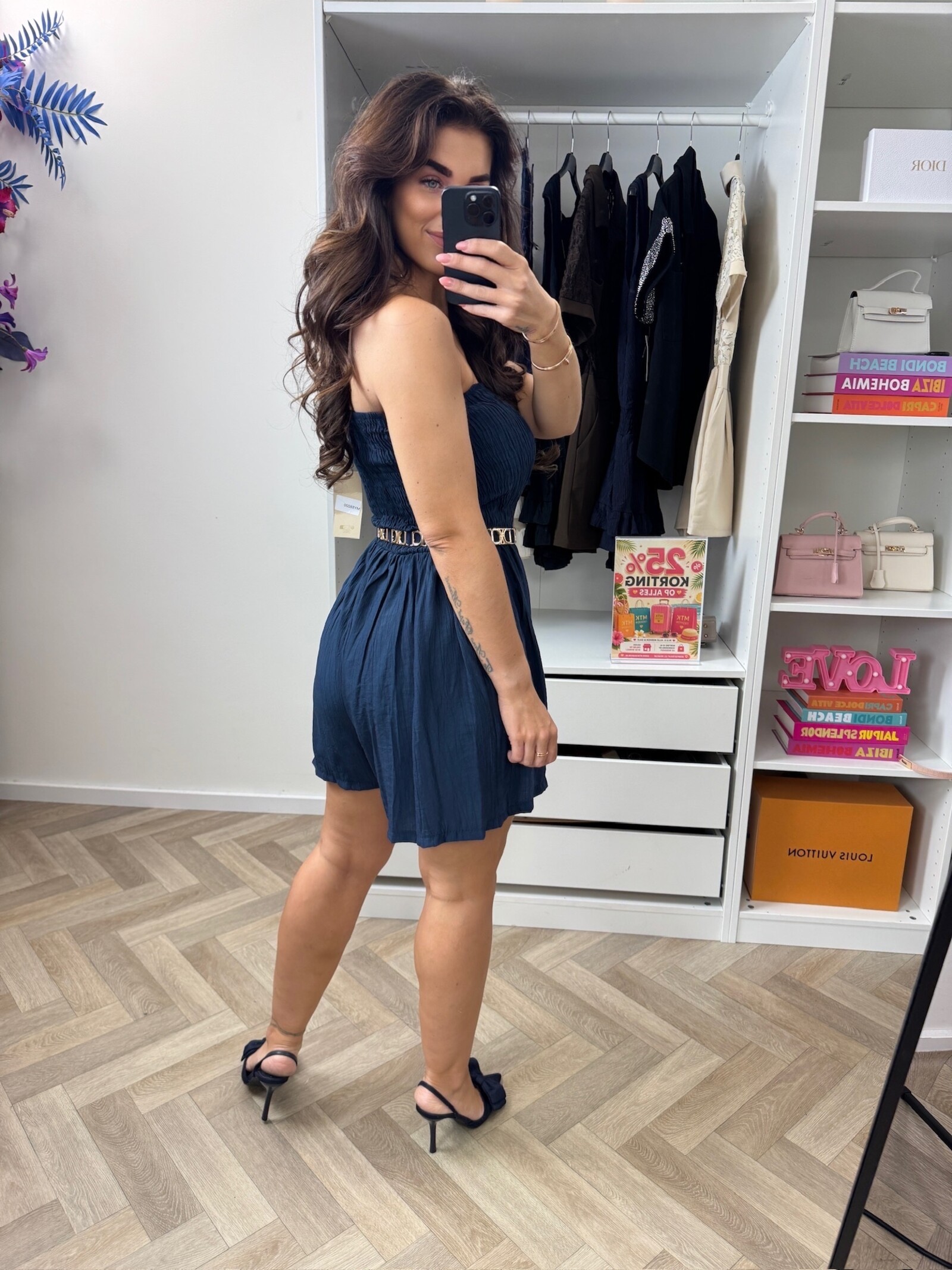 Strapless Jumpsuit Basic Navy