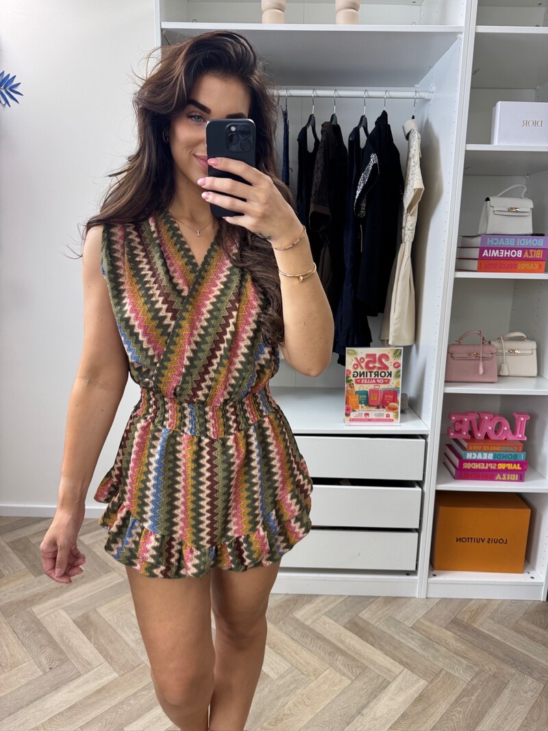 jumpsuit Overslag Zigzag Army