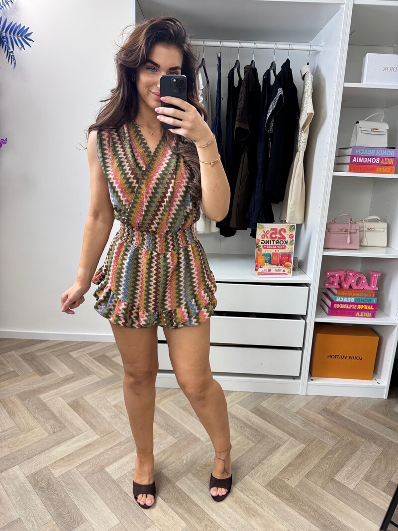 jumpsuit Overslag Zigzag Army