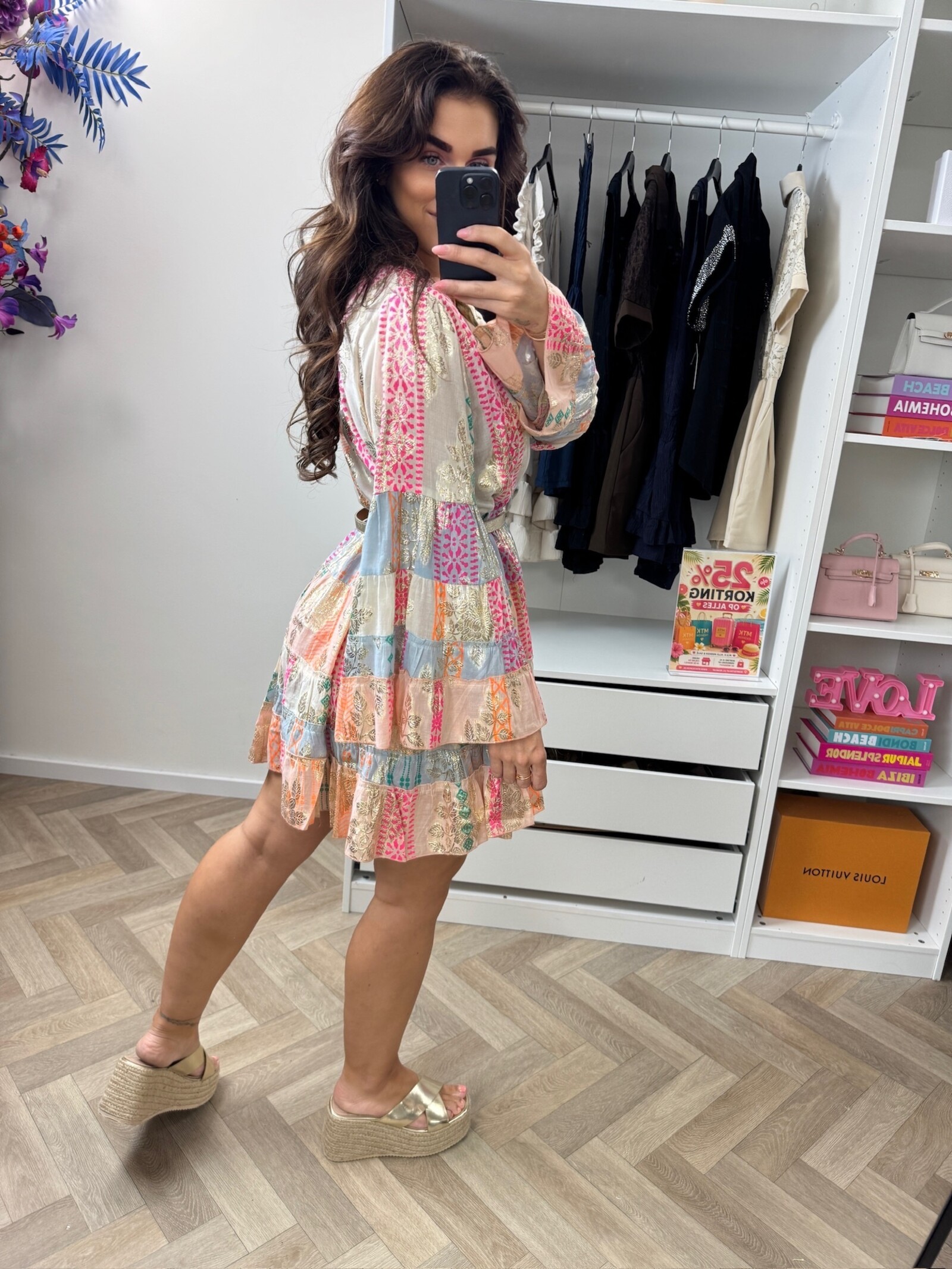Dress Ibiza Gold Blue  9115