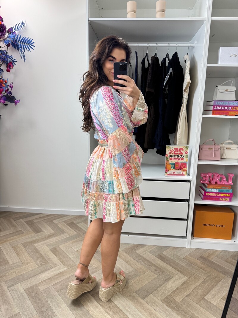 Dress Ibiza Gold Blue  9115