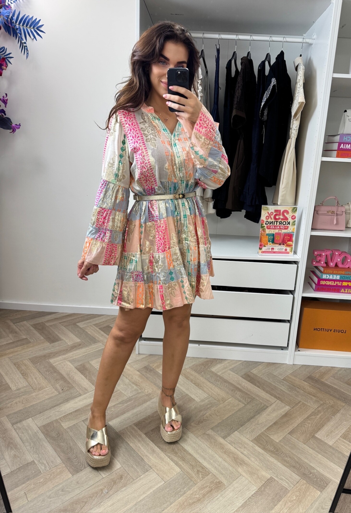 Dress Ibiza Gold  Beige 9115