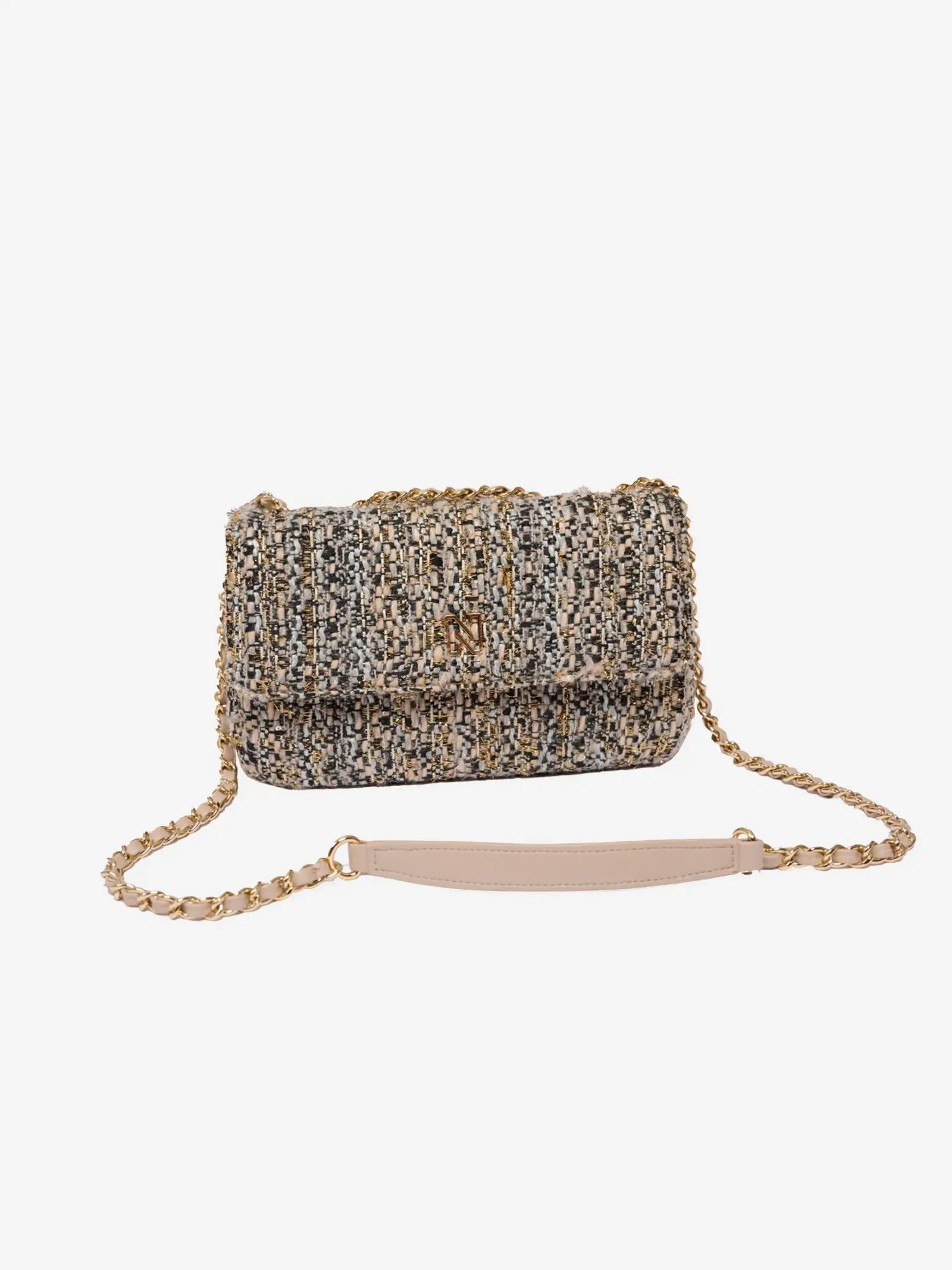 Nikkie Ann Tweed Shoulderbag White Pepper Nikkie