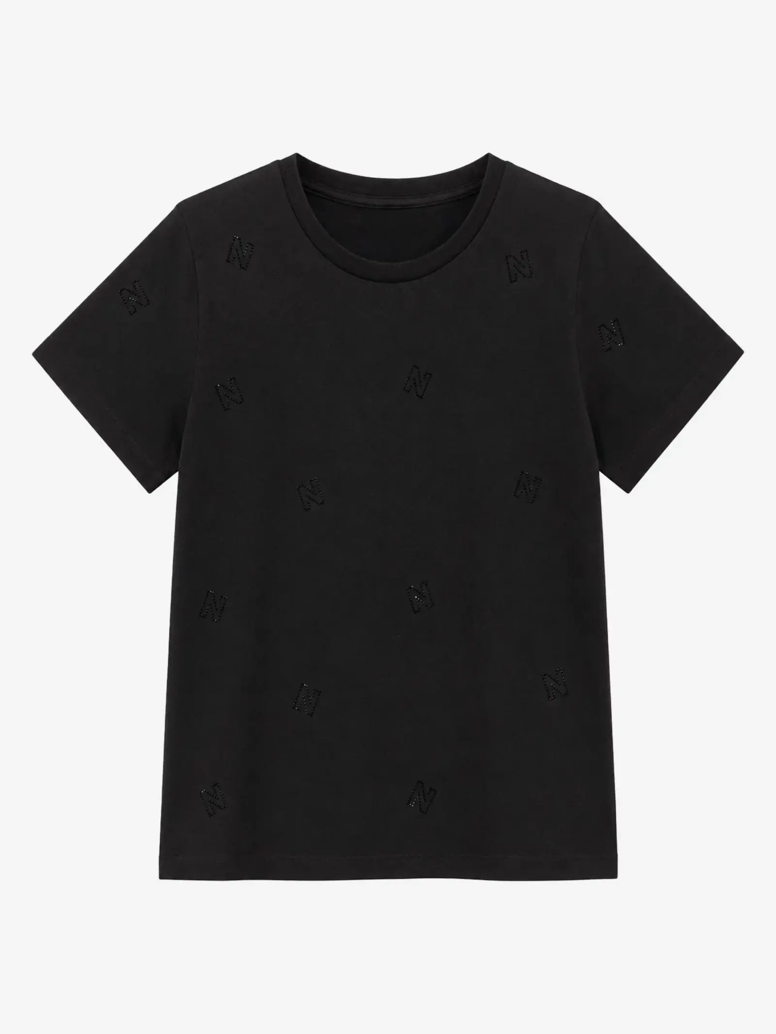 Nikkie Allover N Strass T-shirt Black Nikkie