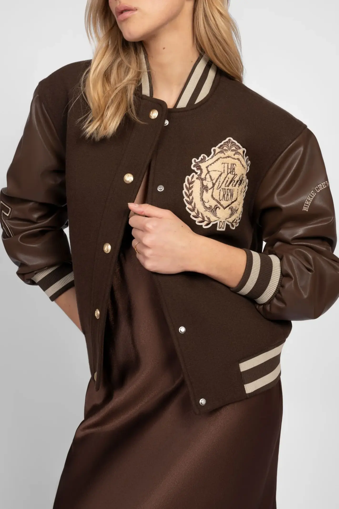 Nikkie Audra Bomber Jacket Chocolate Martini