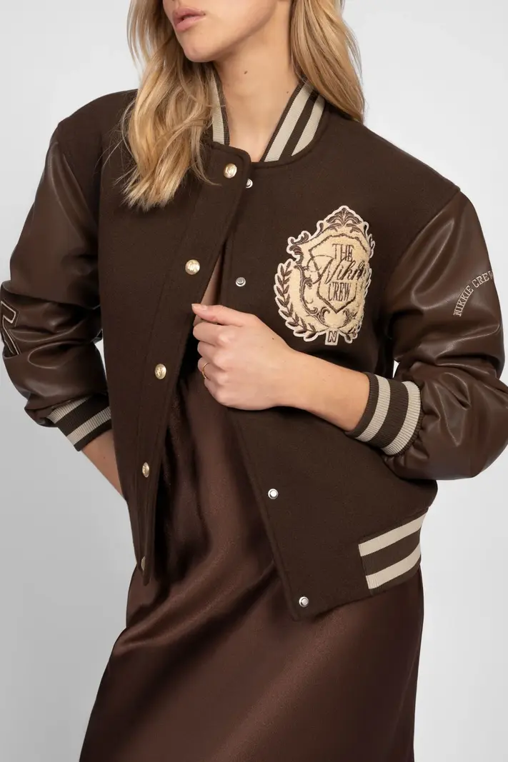 Audra Bomber Jacket Chocolate Martini