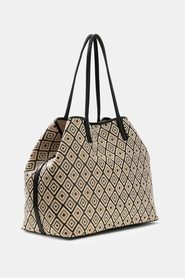 2 in 1 Tote Bag Sophia Black Guess 1161