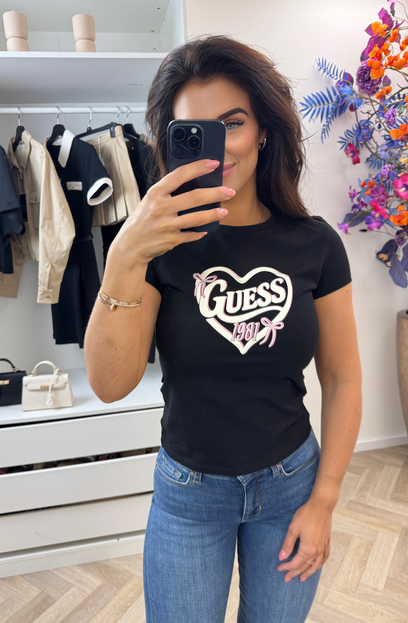 Guess T-shirt Talitha Black Guess 1317