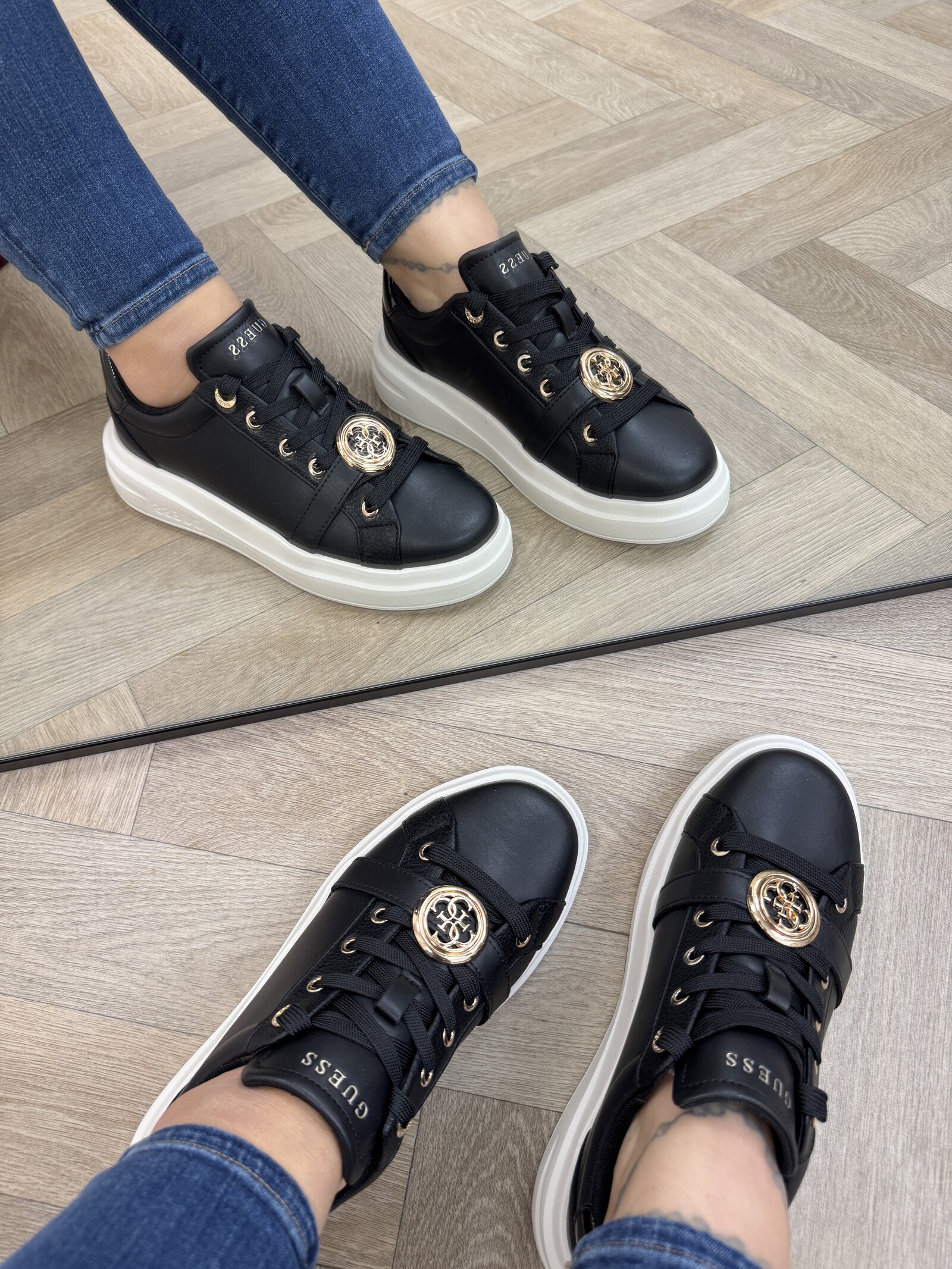 Guess Sneakers Erizo Black Gold Guess 1390
