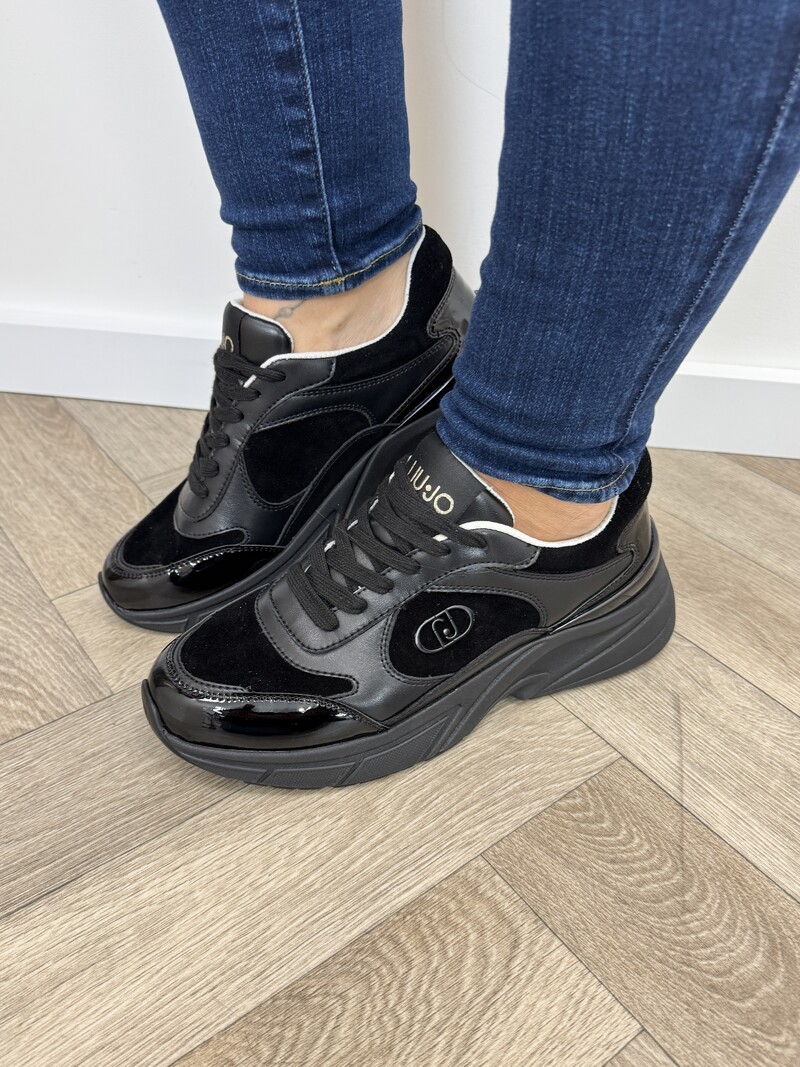 Sneakers Calf Leather Black Suede Liu Jo 2012