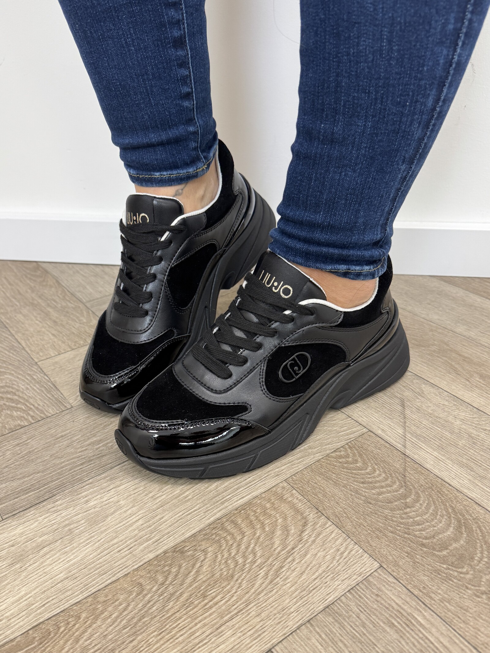 Liu-Jo Sneakers Calf Leather Black Suede Liu Jo 2012