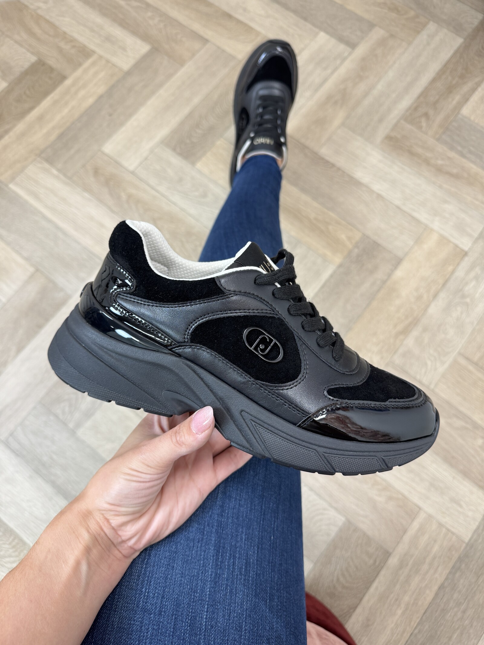 Liu-Jo Sneakers Calf Leather Black Suede Liu Jo 2012