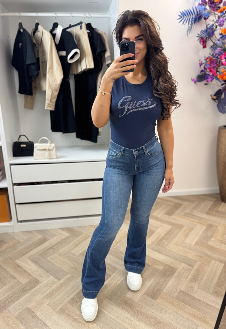 T-shirt Glitter Logo Navy 1339