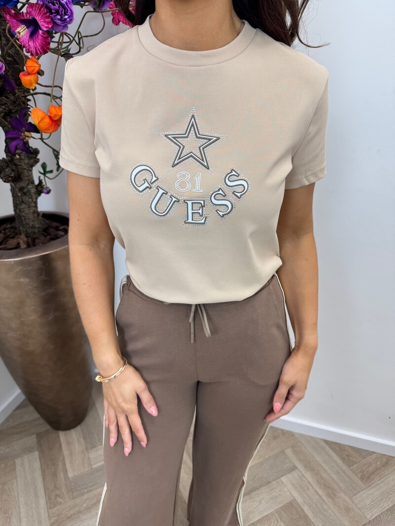 T-shirt Elettra Taupe Guess 1324