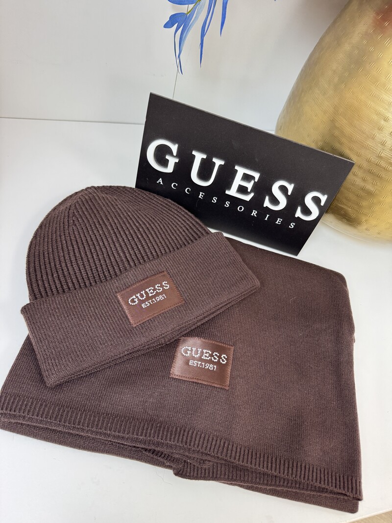 Sjaal Guess Logo Brown 1376