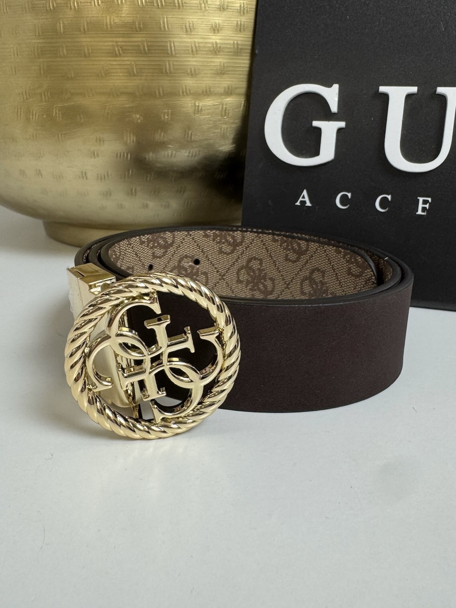 Guess 2 In 1 Belt Latte Logo/Choco Guess 1366