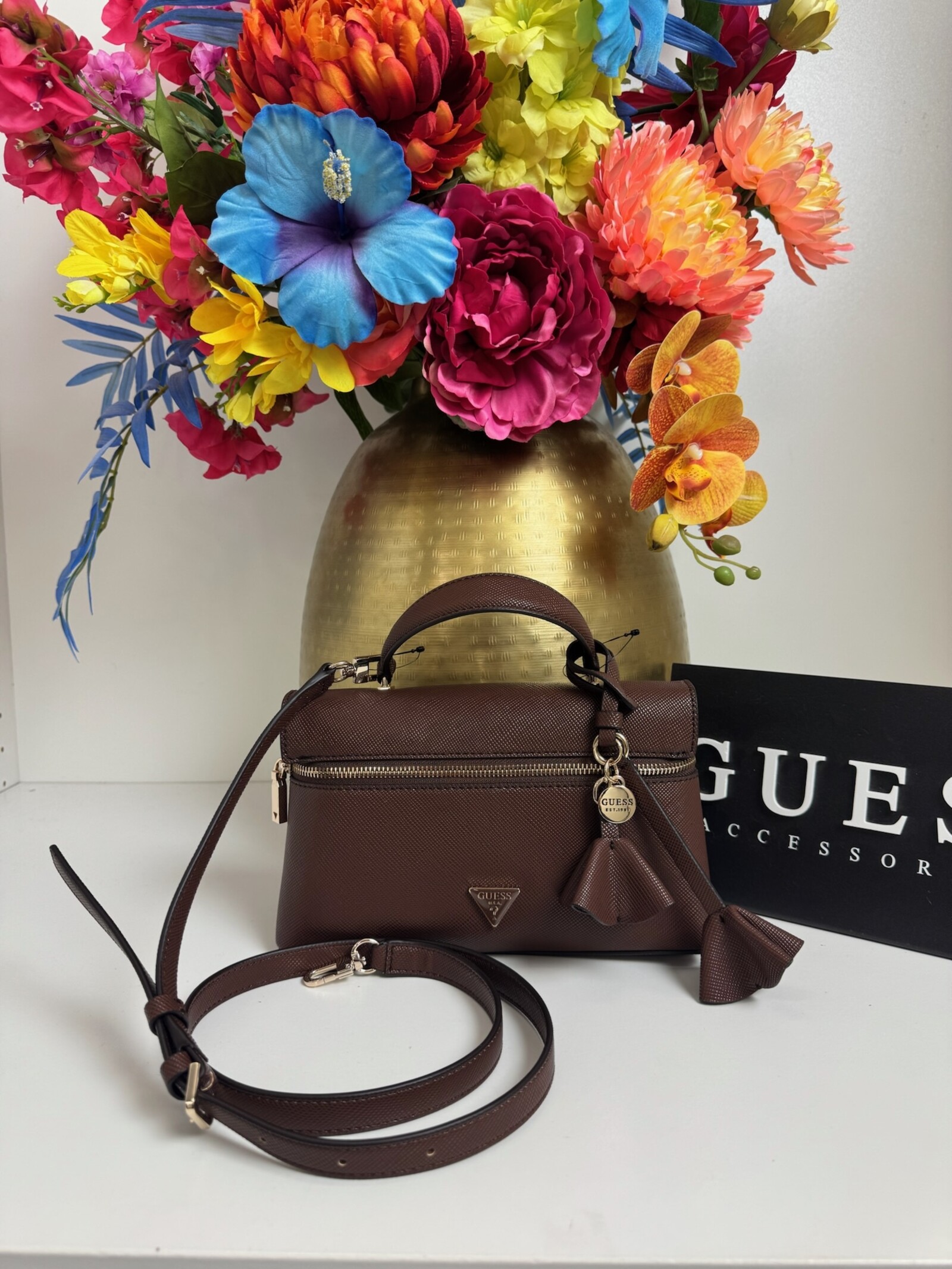 Guess Crossbody Bag Danielle Choco Guess 1359