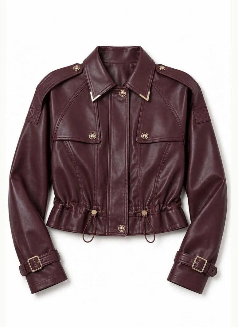 Leder jacket Bordeaux S5638