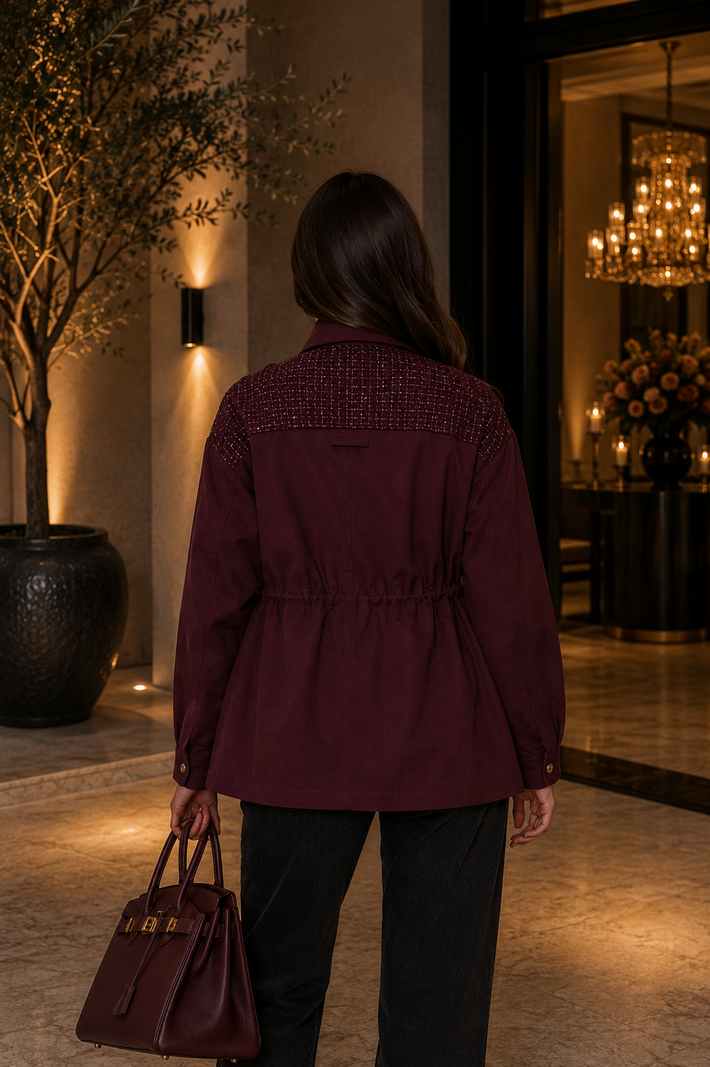Luxury jacket Channie S5665 Bordeaux