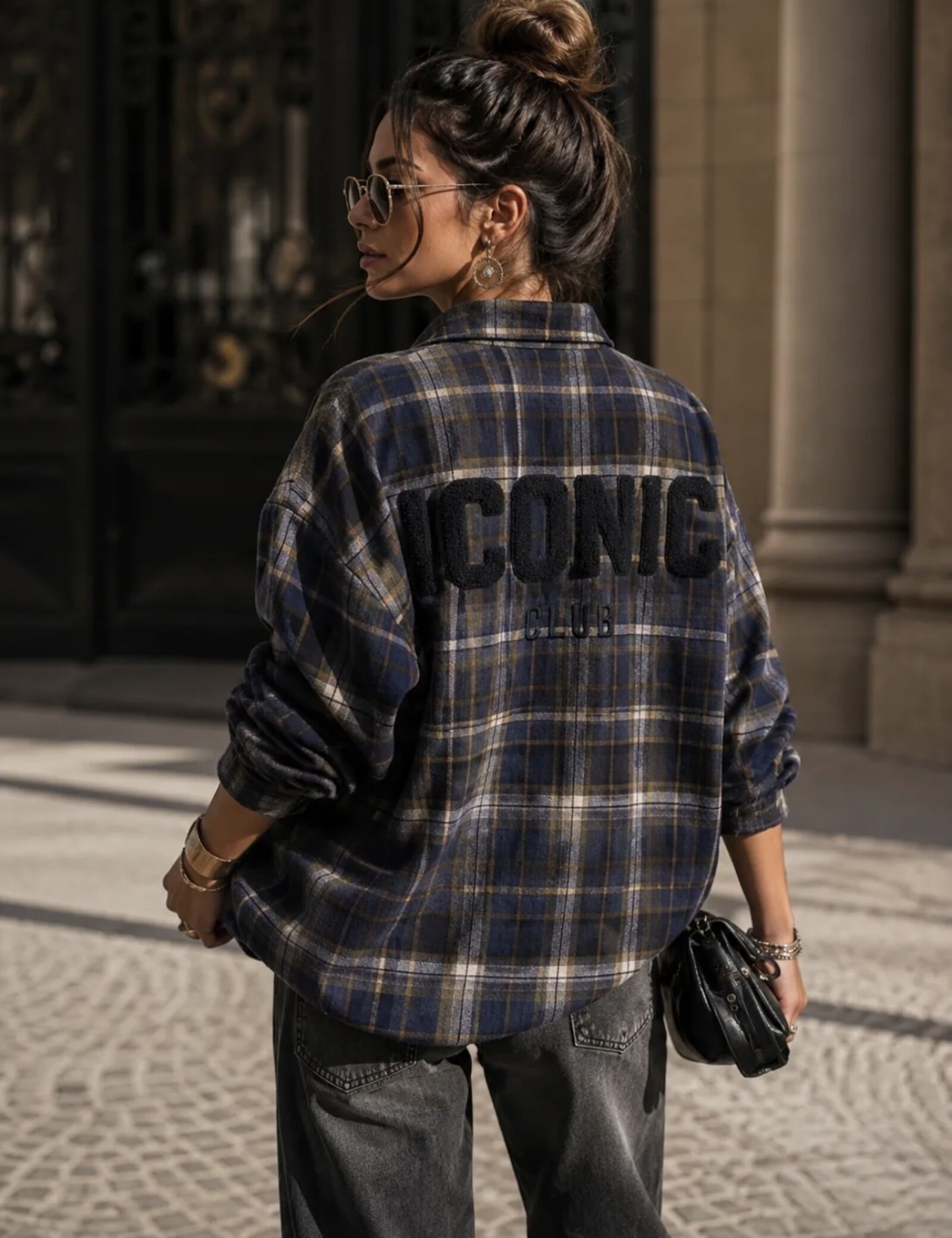 Oversized ruit blouse Iconic CH378 Navy