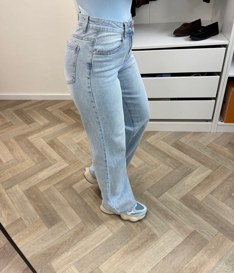 Wide Leg Jeans Laulia Light Denim Y3393-2