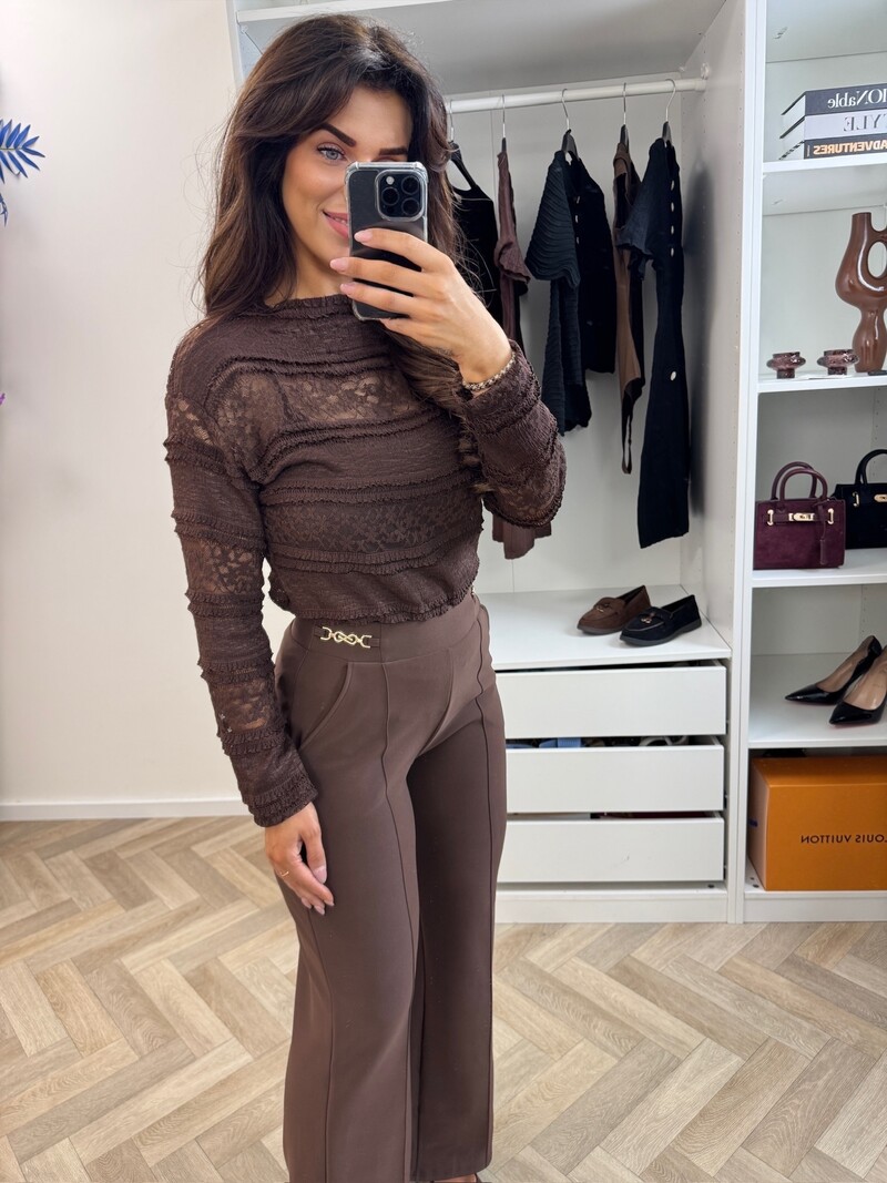 Top Bobby Lace Choco 22005
