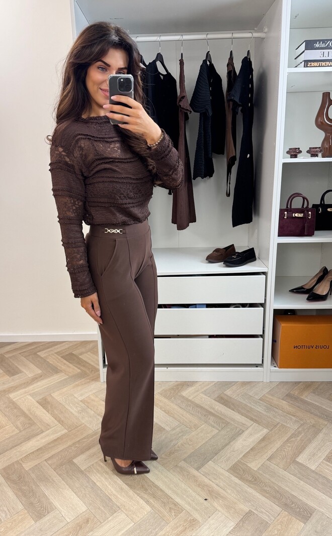 Top Bobby Lace Choco 22005