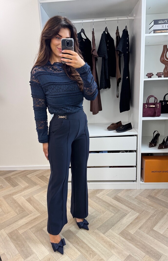 Top Bobby Lace Navy 22005