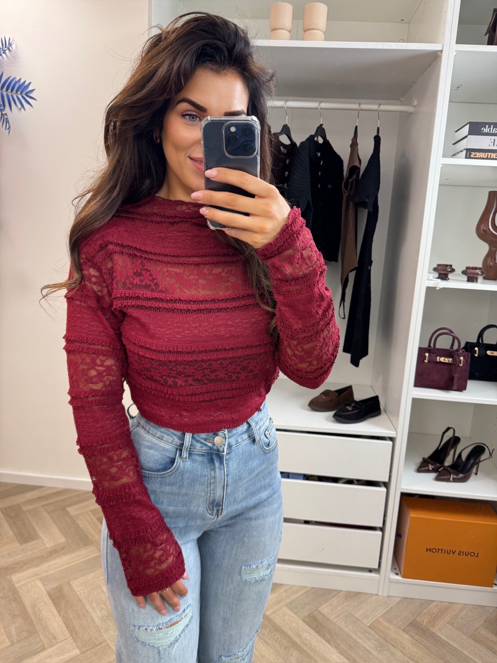 Top Bobby Lace  Bordeaux  22005