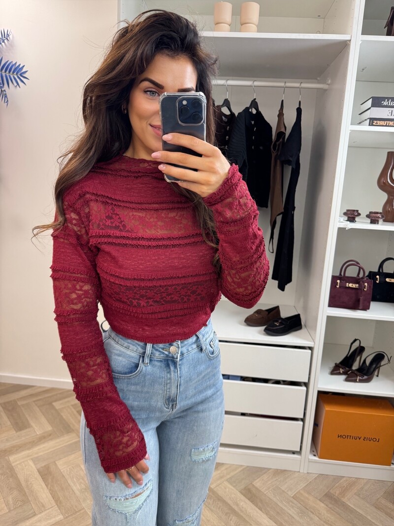 Top Bobby Lace  Bordeaux  22005