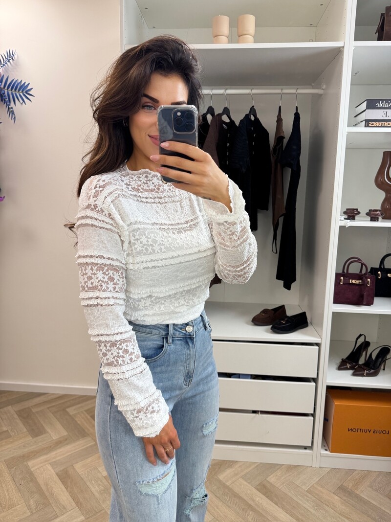 Top Bobby Lace  White 22005