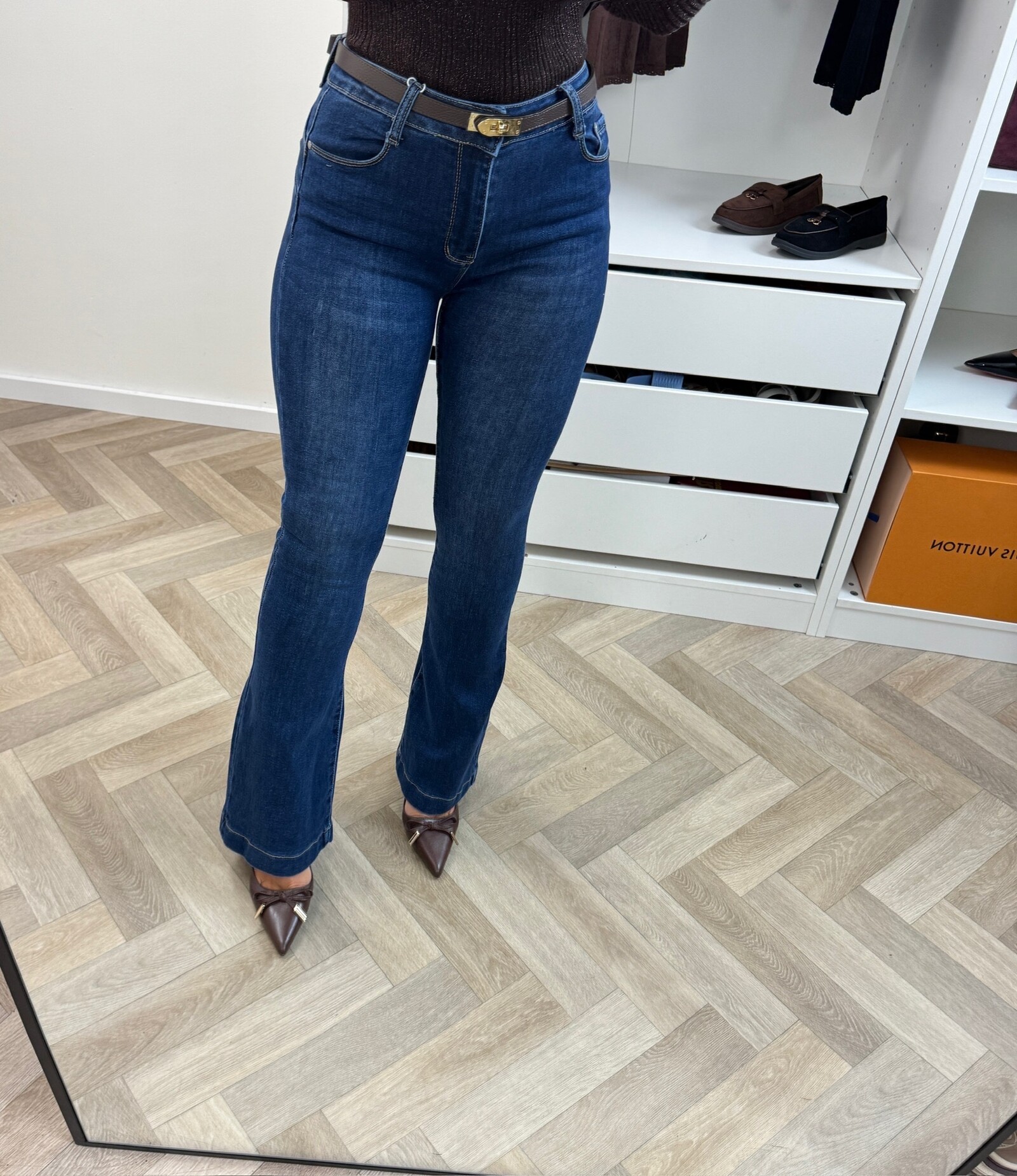 Perfect Flair Stretch Jeans  Dark Blue M1076-11