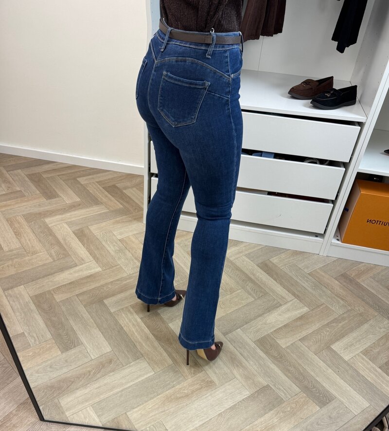 Perfect Flair Stretch Jeans  Dark Blue M1076-11