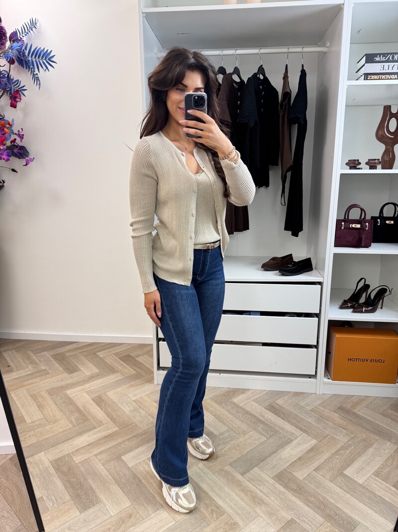 Twin Set Lurex Beige HX70188