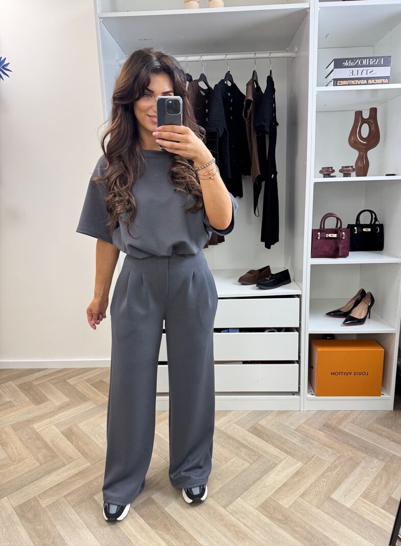 Joggings Set Donna New Dark Grey