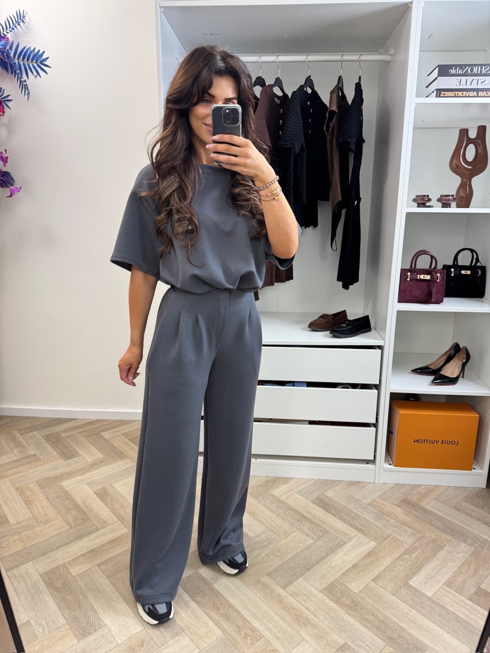 Joggings Set Donna New Dark Grey